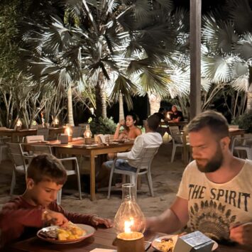hotel-punta-faro-garten-abendessen