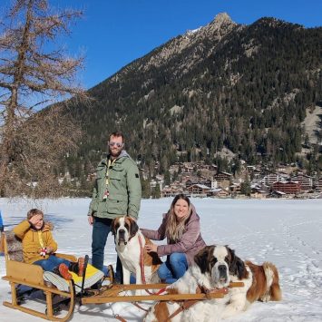 Winterwanderung mit den Bernhardinern in Champex-Lac